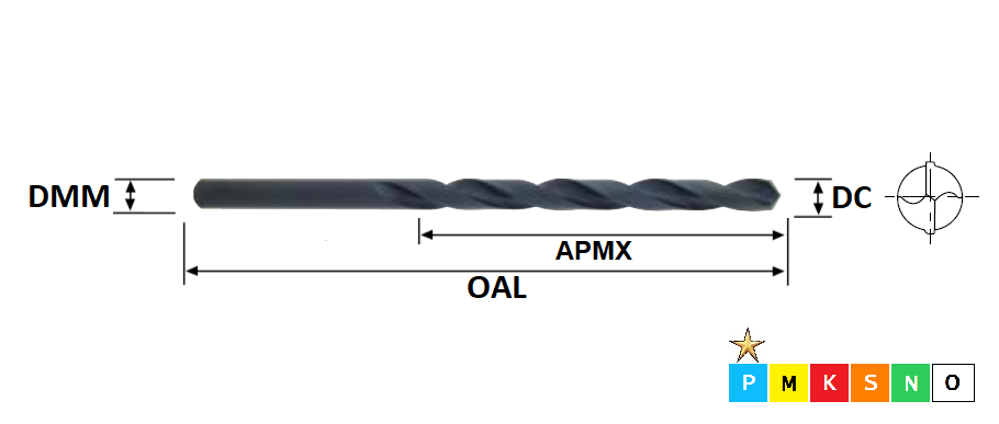 3.8mm HSS Long Series Jobber Drill